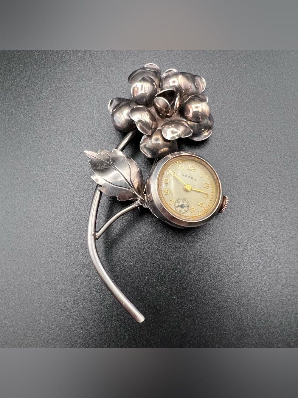 Sterling Silver Leora Watch Brooch